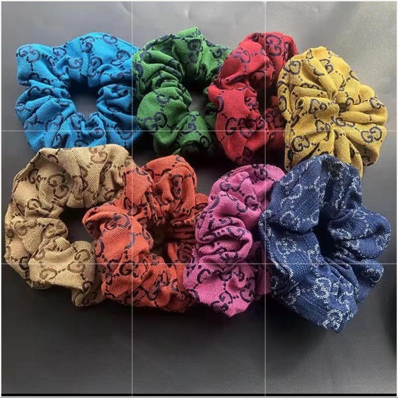 Accessories - COPY - 1x Hair Scrunchies FASHION green or yellow or red